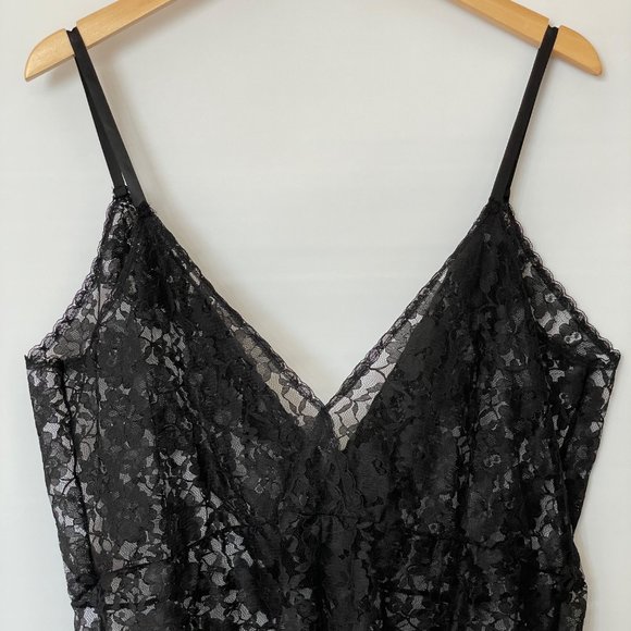 VTG Victoria's Secret M Gold Crown Label M Black Lace Lingerie Teddy Feminine - Picture 15 of 16